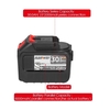 Batteries de perceuse-visseuse sans fil 21 V Couple maximum 200 N.m Mandrin sans clé en métal 1/2 pouce 20 + 3 positions 0-2150 RMP Perceuse à percussion à vitesse variable avec boîte à outils en plastique et 27 forets.