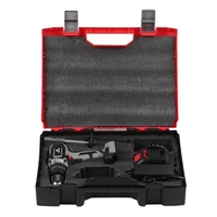 Batteries de perceuse-visseuse sans fil 21 V Couple maximum 200 N.m Mandrin sans clé en métal 1/2 pouce 20 + 3 positions 0-2150 RMP Perceuse à percussion à vitesse variable avec boîte à outils en plastique et 27 forets.