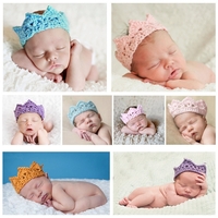Bébé infantile Bandeau Couronne Crochet à tricoter costumes adorable doux Vêtements photo photographie accessoires pour nouveau-nés