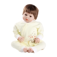 Bébé Romper Unisexe 100% Coton Babysuit Vêtement pour bébé Maillot de bain à manches longues Rabbit Print Printemps Automne d