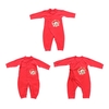 Bébé Romper Unisexe 100% Coton Babysuit Vêtements pour bébés Combinaison de poulet Impression de poulet Long Sleeve Printemps Eté Automne Pour nouveau-né Infantile Bébé Garçon Attelé Incliné Ouverture Rouge 0-6M