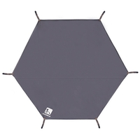 Bâche de camping imperméable épaissir tapis de pique-nique tapis de plage durable tapis de tente hexagonale tapis de tente multifonctionnel empreinte de soleil auvent tapis de sol pour randonnée voyage sac à dos