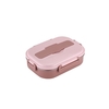 Bento Lunch Box 4 Compartiments Portable Étanche Bento Box pour Adultes Étudiants Hommes Femmes avec Ustensiles Bol à Soupe
