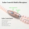 Bijoux collier de perles écouteurs stéréo avec Microphone 3.5mm casque intra-auriculaire casque filaire écouteurs pour téléphone filles