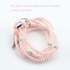 Bijoux collier de perles écouteurs stéréo avec Microphone 3.5mm casque intra-auriculaire casque filaire écouteurs pour téléphone filles