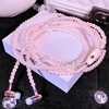 Bijoux collier de perles écouteurs stéréo avec Microphone 3.5mm casque intra-auriculaire casque filaire écouteurs pour téléphone filles