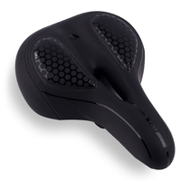 Bike Gel Seat Cushion with Tail Light Comfortable Mountain Bicycle Soft Seat with Dual Shock Absorbing Ball Anti-slip Road MTB Bike Saddle Pad Bike Accessories Riding Equipment
