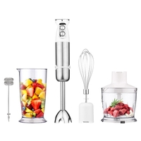 Blender Five Pieces Home 600W Big Power Cooking Machine Handheld Fouet Crush Rod Meulage Coupe Hachoir À Viande Bol Combinaison Complément Alimentaire Presse-agrumes