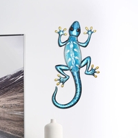 Bleu Gecko Tenture Murale Animal Art Lézard Intérieur Extérieur Décor Chambre Salon Décoration