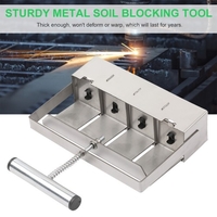 Bloqueur de sol portable Outil de blocage de sol pour fabricant de blocs de sol de 2 pouces avec Dibbles Dibbers et marqueur de jardin d