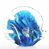 Blue Tropical Fish Glass Sculpture Décoration intérieure Verre Poisson