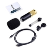 BM800S Live Condenser Mircophone Lumière dynamique Pointage en forme de coeur Anti-interférence avec support de bureau pour trépied