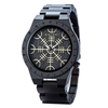 BOBO BIRD Montre en bois pour homme Chronographe à mouvement à quartz en bois avec fonction lumineuse Montre pour homme