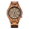 BOBO BIRD Montre en bois pour homme Chronographe à mouvement à quartz en bois avec fonction lumineuse Montre pour homme