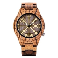 BOBO BIRD Montre en bois pour homme Chronographe à mouvement à quartz en bois avec fonction lumineuse Montre pour homme