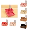 Bois organisateur de maquillage cas avec miroir bureau Multi Slots Storage Titulaire pour Jewlry cosmétiques fournitures