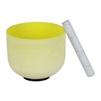 Bol à chant en cristal de 8 pouces B Note avec maillet et caoutchouc