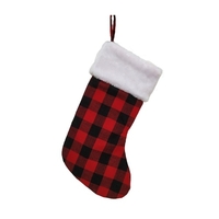 Bonbons de Noël bas à motif classique à carreaux sacs fourre-tout réutilisables cadeau T