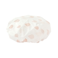 Bonnet de douche en plastique PEVA point imperméable pour femme