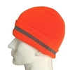 Bonnet de Sécurité Réfléchissant Automne et Hiver Fil à Tricoter Sans Bord avec Bande Réfléchissante Adulte Coupe-Vent Isolation Froide Travail Extérieur Haute Visibilité