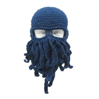 Bonnet drôle de moustache de poulpe chaud d
