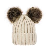 Bonnet tricoté en laine au crochet pour femmes et enfants