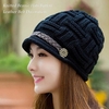 Bonnets tricotés tressés Bonnet à damier câblé