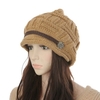 Bonnets tricotés tressés Bonnet à damier câblé