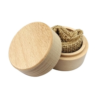 Boîte à bagues de mariage en bois de hêtre rond
