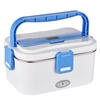 Boîte à déjeuner chauffante 1.8L 60W Portable en acier inoxydable 110/220V + 12V / 24V double Interface d