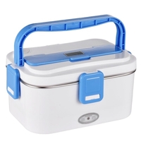 Boîte à déjeuner chauffante 1.8L 60W Portable en acier inoxydable 110/220V + 12V / 24V double Interface d