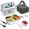 Boîte à déjeuner chauffante 1.8L 60W Portable en acier inoxydable 110/220V + 12V / 24V double Interface d