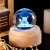Boîte à lumière de boule de cristal de boîte à musique de LED