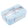 Boîte à lunch portable étudiant étanche aux micro-ondes chauffant des récipients alimentaires divisés avec cuillère et baguettes