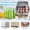 Boîte à lunch pour homme femme double épaisseur isotherme sacs à déjeuner pour adultes travail étanche sac fourre-tout tactique sac tactique avec bandoulière réglable poche avant zippée et deux grandes poches latérales en maille