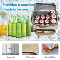 Boîte à lunch pour homme femme double épaisseur isotherme sacs à déjeuner pour adultes travail étanche sac fourre-tout tactique sac tactique avec bandoulière réglable poche avant zippée et deux grandes poches latérales en maille
