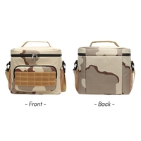 Boîte à lunch pour homme femme double épaisseur isotherme sacs à déjeuner pour adultes travail étanche sac fourre-tout tactique sac tactique avec bandoulière réglable poche avant zippée et deux grandes poches latérales en maille