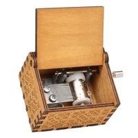 Boîte à musique à thème vintage en bois et beauté de la bête