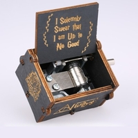Boîte à musique à thème vintage en bois Harry Potter