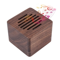 Boîte à musique en bois cube minimalisme boîte à musique anniversaire Noël cadeau de la Saint-Valentin (mélodie: Kimiwo Nosete)