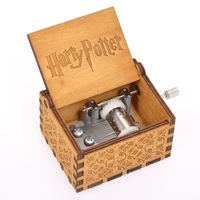 Boîte à musique en bois Vintage thème Harry Potter