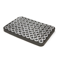Boîte de peinture de diamants de 60 bouteilles antichoc étanche à la fermeture à double fermeture à glissière avec fermeture à glissière et étui de rangement - Pourpre