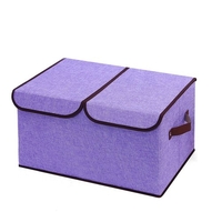 Boîte de rangement à double couvercle et à double couvercle