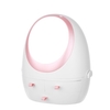 Boîte de rangement cosmétique avec étui de rangement pour produits de soins de la peau portables miroir