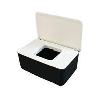 Boîte de rangement de masque jetable boîte de masque à rabat anti-poussière étui en tissu humide avec couvercle Portable pour travail à domicile