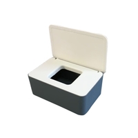 Boîte de rangement de masque jetable boîte de masque à rabat anti-poussière étui en tissu humide avec couvercle Portable pour travail à domicile