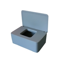 Boîte de rangement de masque jetable boîte de masque à rabat anti-poussière étui en tissu humide avec couvercle Portable pour travail à domicile