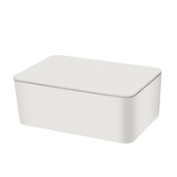 Boîte de rangement de masque jetable boîte de masque à rabat anti-poussière étui en tissu humide avec couvercle Portable pour travail à domicile