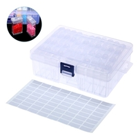 Boîte de rangement en plastique transparent avec diamants