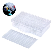 Boîte de rangement en plastique transparent avec diamants